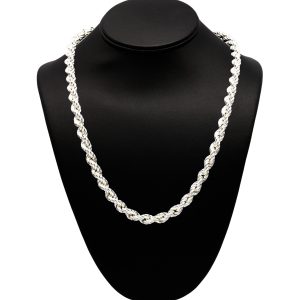 Silver Rope 8mm 22" - Silver Chain