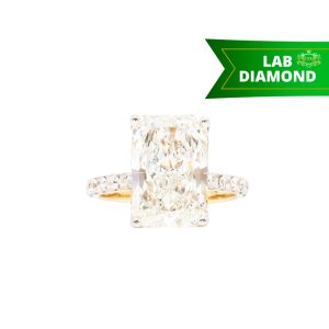 Radiant Cut 6.9ct Lab #69 - Diamond Ring - Image 1