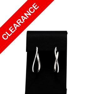 White Gold Oval Hoops 10k - Earrings