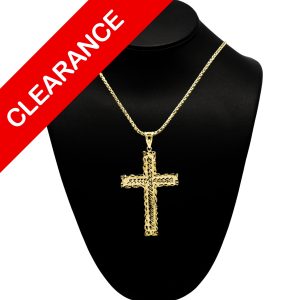 Large Nugget Cross 10k - Pendant