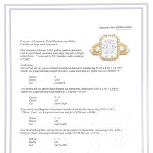 Radiant Cut 6.36ct Lab #274 - Diamond Ring - Image 4