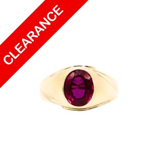 Synthetic Ruby Ring 18k - Ring - Image 1