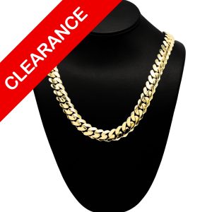 Solid Miami Cuban 13.75mm 10k 22.5" - Chain - Image 1