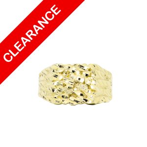 Square Hollow Nugget Ring10k - Ring