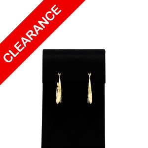 Oval Textured Hoops 14k  - Earrings