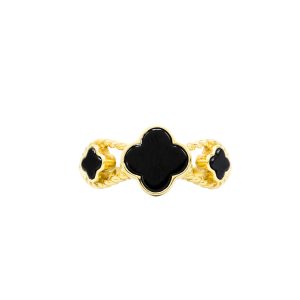 Triple Black Clover 10k- Ring - Image 1