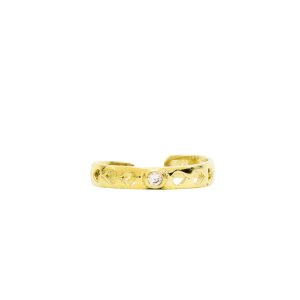 CZ Heart Toe Ring - Ring