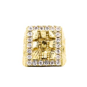 CZ Nugget 10k- Nugget Ring - Image 1