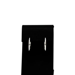 White Gold Medium Skinny Hoop 10k- Earrings - Image 1
