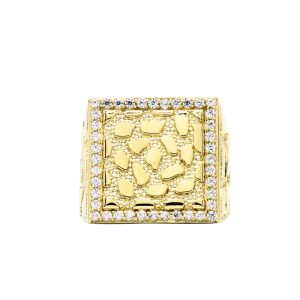 CZ Nugget Ring- Nugget Ring - Image 1