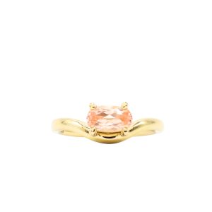 Oval Fancy Orange/Pink Diamond Ring 1.35ct Lab10k #238 - Ring - Image 1