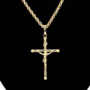 Cross With Jesus Pendant 10k - Pendant - Image 2