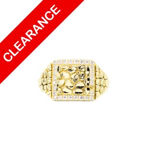 CZ Nugget Ring 10k - Ring