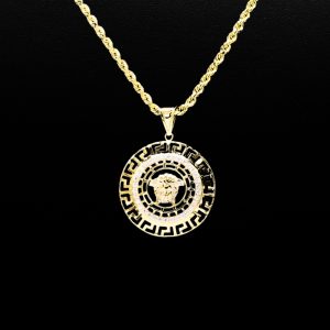 CZ Round Medusa Pendant 10k - Pendant - Image 2