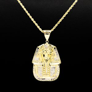 Two Tone King Tut Pendant 10k - Pendant - Image 2