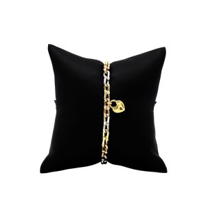 Tri Gold Heart Bracelet 5mm 7.5" - Bracelet