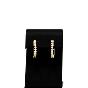 Diamond Hoops 1.3ct 14k - Genuine Diamond Earrings
