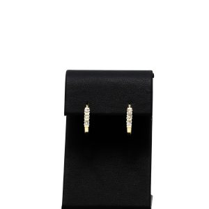 Diamond Hoops .24ct 10k - Genuine Diamond Earrings