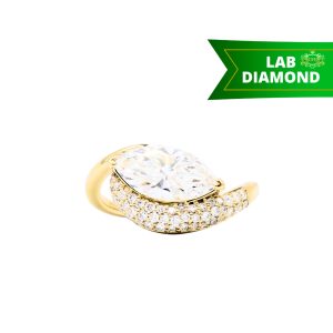 Marquise Diamond Ring 2.3ct 14k #105 - Ring