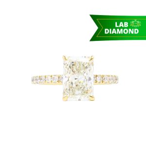 Radiant Cut Diamond Ring 3.5ct 14k #110 - Ring