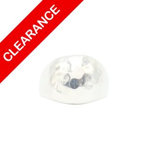 Silver Dome Textured Ring - Silver Ring