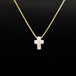 Mini Diamond Cross .45ct 14k - Pendant - Image 2