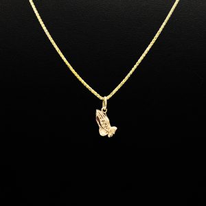 Mini Prayer Hands 10k - Pendant - Image 2