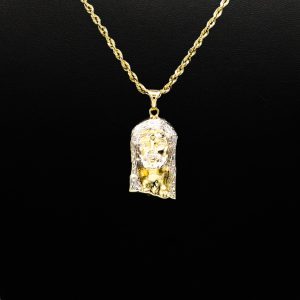 Two Tone Jesus 10k - Pendant - Image 2