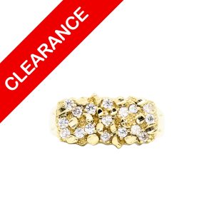 CZ Nugget Ring 10k - Ring