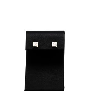 CZ Square Studs 14k - Earrings