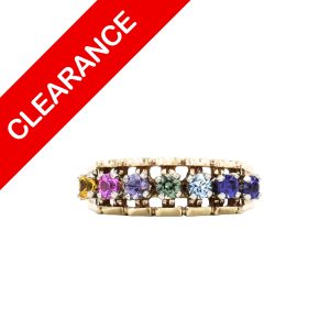 7 Stone Family Ring 10k - Ring