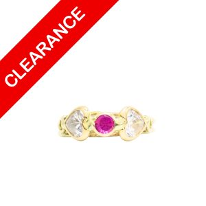 Cz Double Heart 18k - Ring