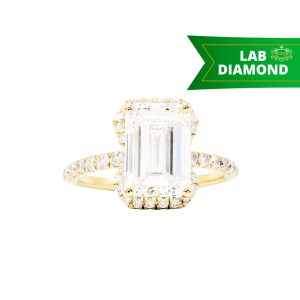 Emerald Cut Diamond Ring 4.5ct 14k #163 - Ring - Image 1