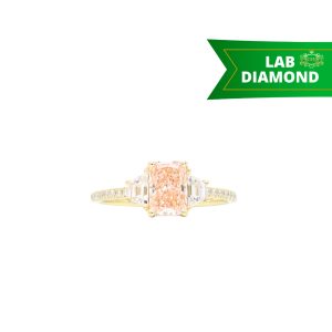 Pink Radiant Cut Diamond Ring 1.5ct 10k #298 - Ring