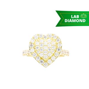 Heart Cluster Diamond Ring 1.5ct 10k #283 - Ring