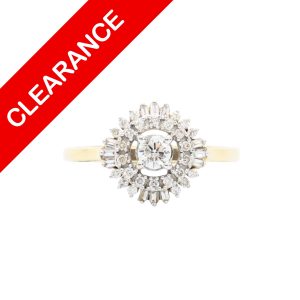Cluster Diamond Ring .50ct 14k - Ring - Image 1