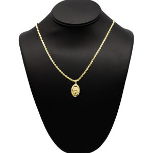 St Christopher Oval 10k - Pendant