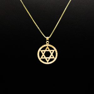 Star of David Round Pendant 10k - Pendant - Image 2