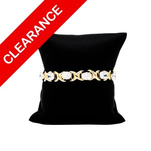 Cz Oval Bracelet 10mm 10k 7" - Bracelet - Image 1