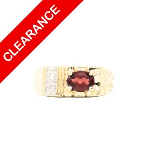 Garnet Nugget Ring 10k - Ring