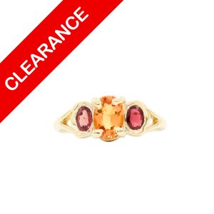 Garnet +Citrine Ring 14k - Ring - Image 1