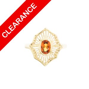 Oval Citrine Ring 14k - Ring