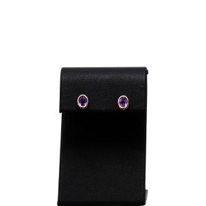 Natural Amethyst Studs 14k  - Earrings