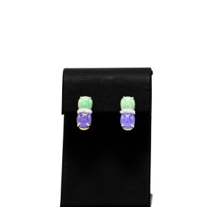 Jade Earrings 14k  - Earrings