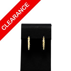Oval Rope Hoops 10k  - Earrings