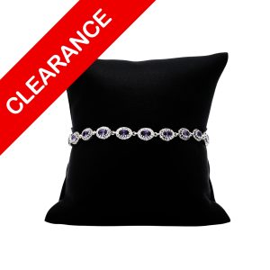 Silver Purple Cz Bracelet - Bracelet