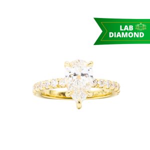 Pear Cut Diamond Ring 2.45ct 10k #309 - Ring - Image 1