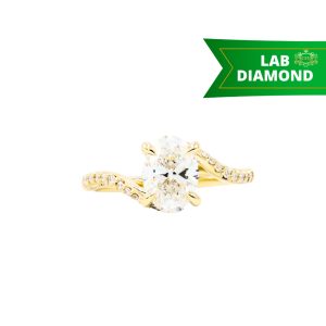 Oval Cut Diamond Ring 1.7ct 10k #281 - Ring
