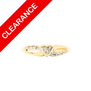 Heart Diamond Ring .05ct 10k - Ring - Image 1