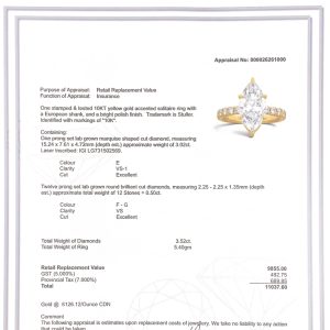 Marquise Diamond Ring 3.5ct 10k #308 - Ring - Image 2